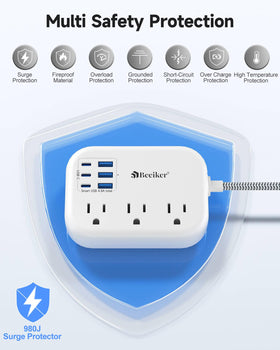 Beeiker fire resistant shell with surge protection keeps devices safe