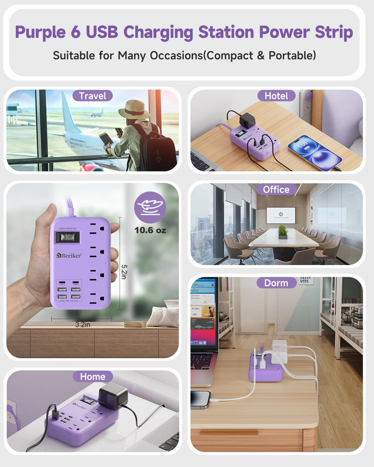 Beeiker charging phone, tablet and speaker simultaneously for busy desks