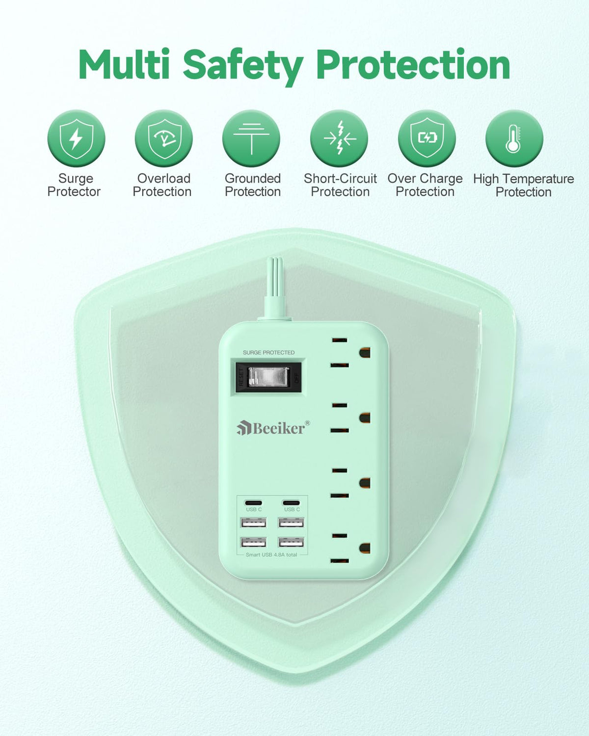 Beeiker in a dorm room charging multiple devices, organized workspace benefit