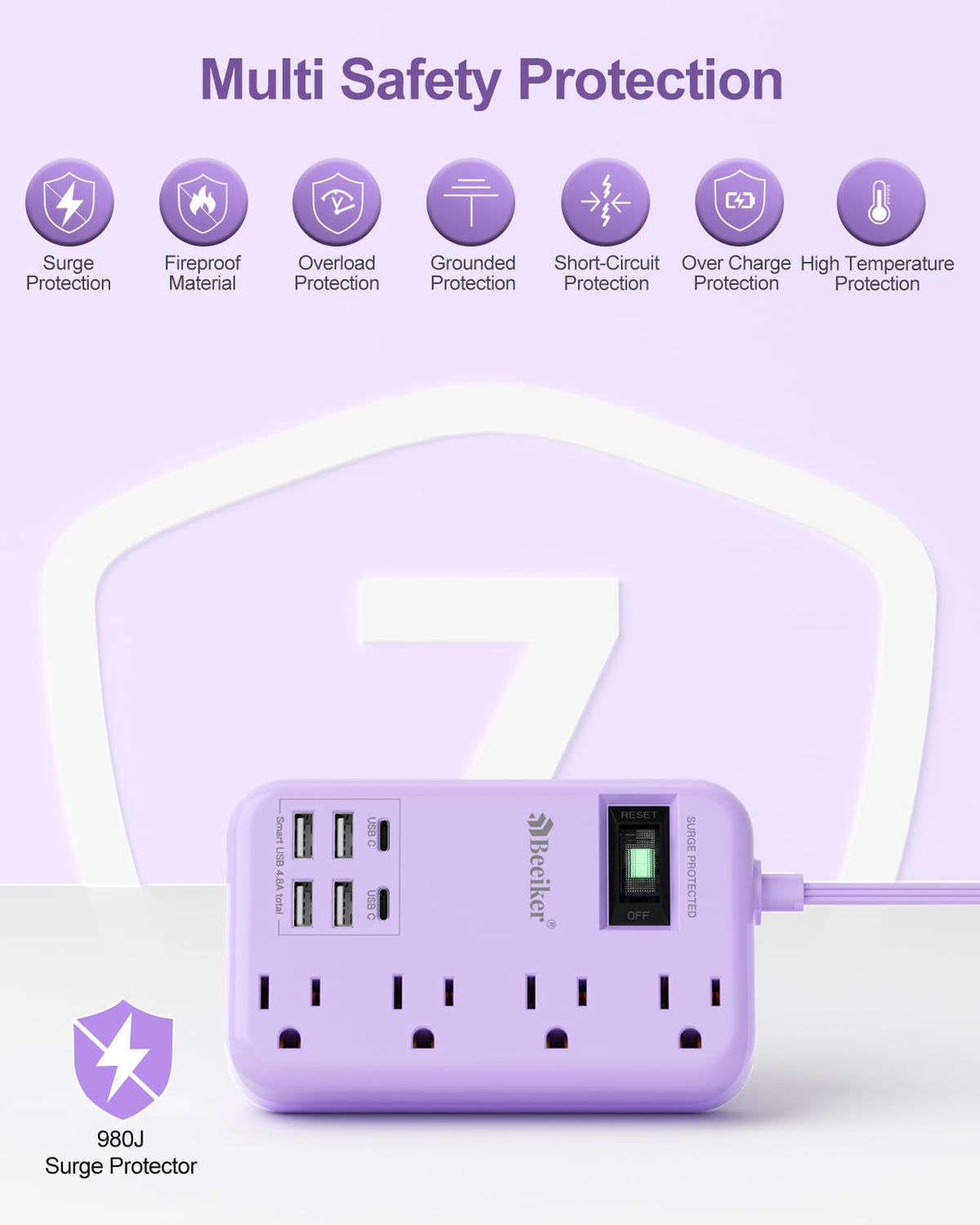 Beeiker lighted switch and circuit breaker image showing visible overload protection
