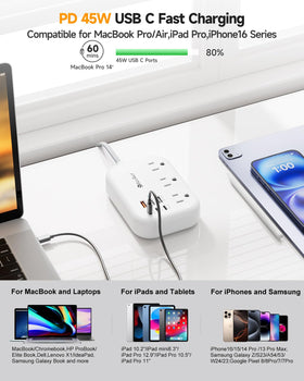 Beeiker closeup of USB‑C and USB‑A ports enabling fast smart charging