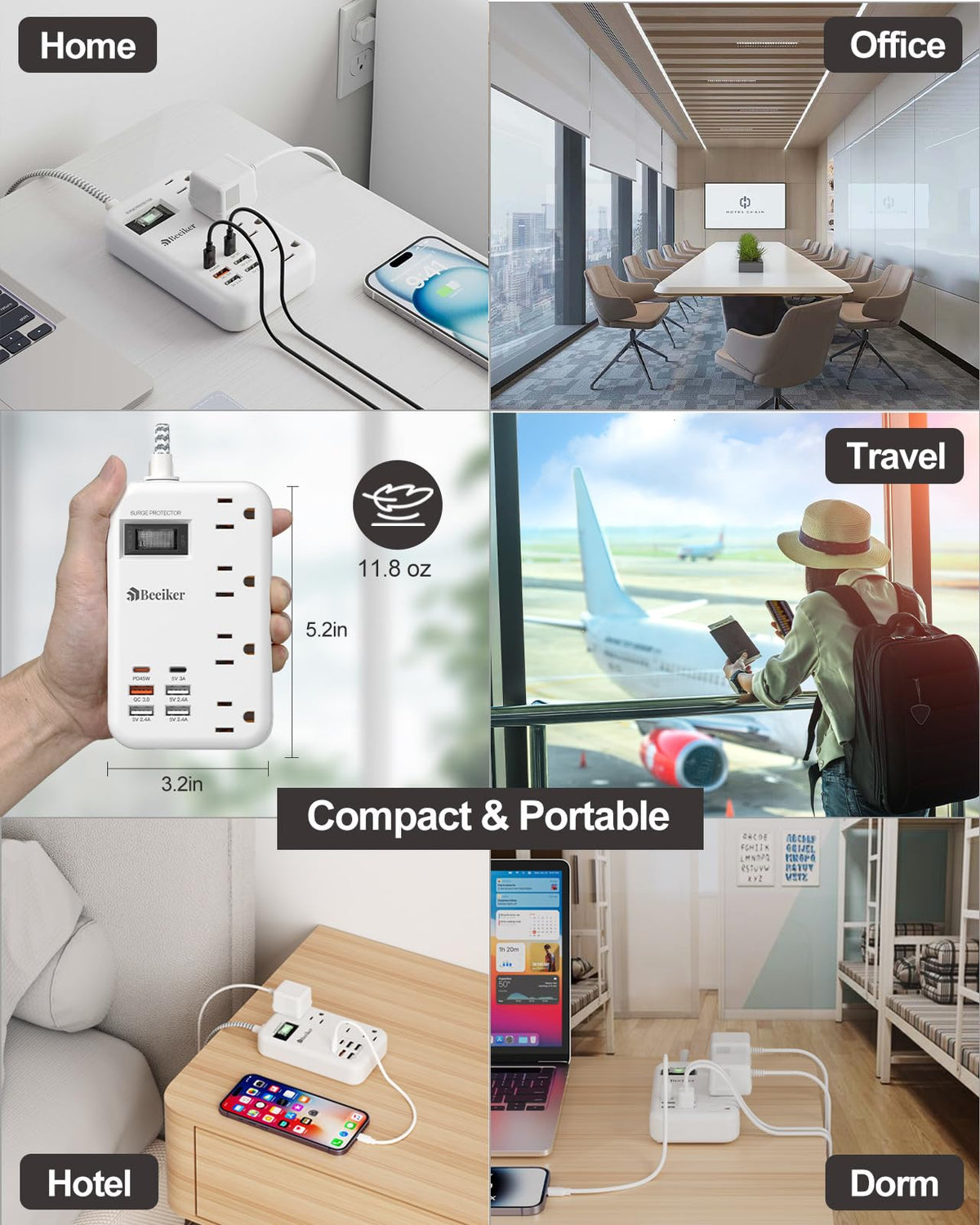 Beeiker next to laptop illustrating compact size and scale advantage