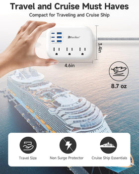 Beeiker USB ports close-up with smart charging indicators on a desk.