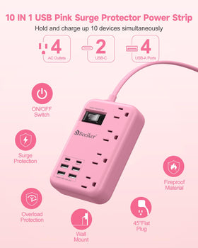 Beeiker detailed view of USB-A and USB-C ports, smart charging for devices