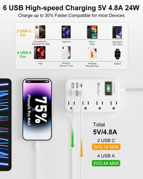 Beeiker USB ports and outlets layout for multitasking in small spaces.