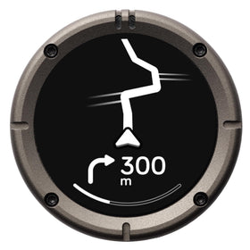 Beeline Moto II compact sat-nav mounted on handlebar guiding turns safely