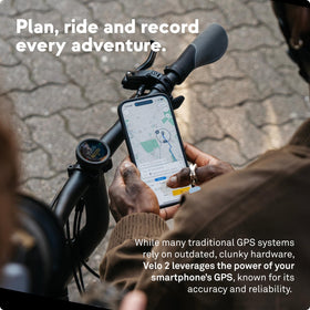Beeline Velo 2 wireless data sync keeps routes up to date.