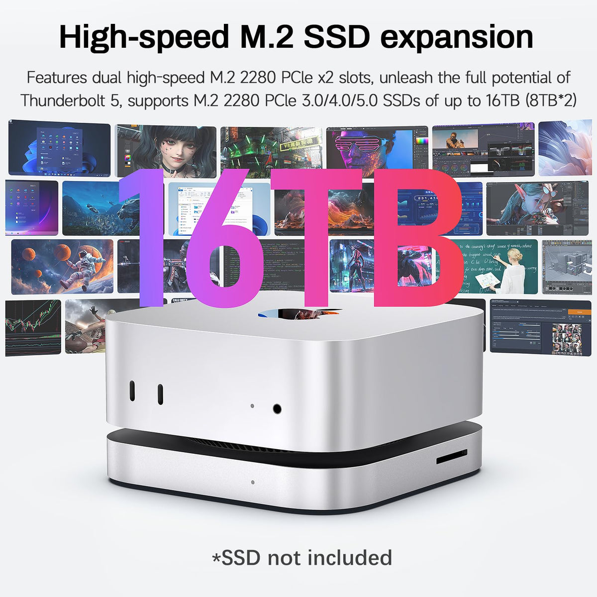 BEELINK EX Mate Mini-A built-in quiet fan and heat sink maintain cool operation
