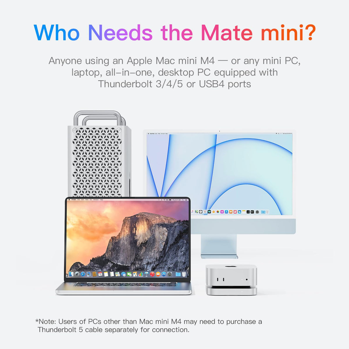 BEELINK EX Mate Mini-B slim, compact design fitting beside Mac mini M4
