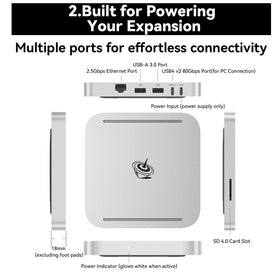 Beelink Mate SE SD 4.0 card slot for quick media transfers.