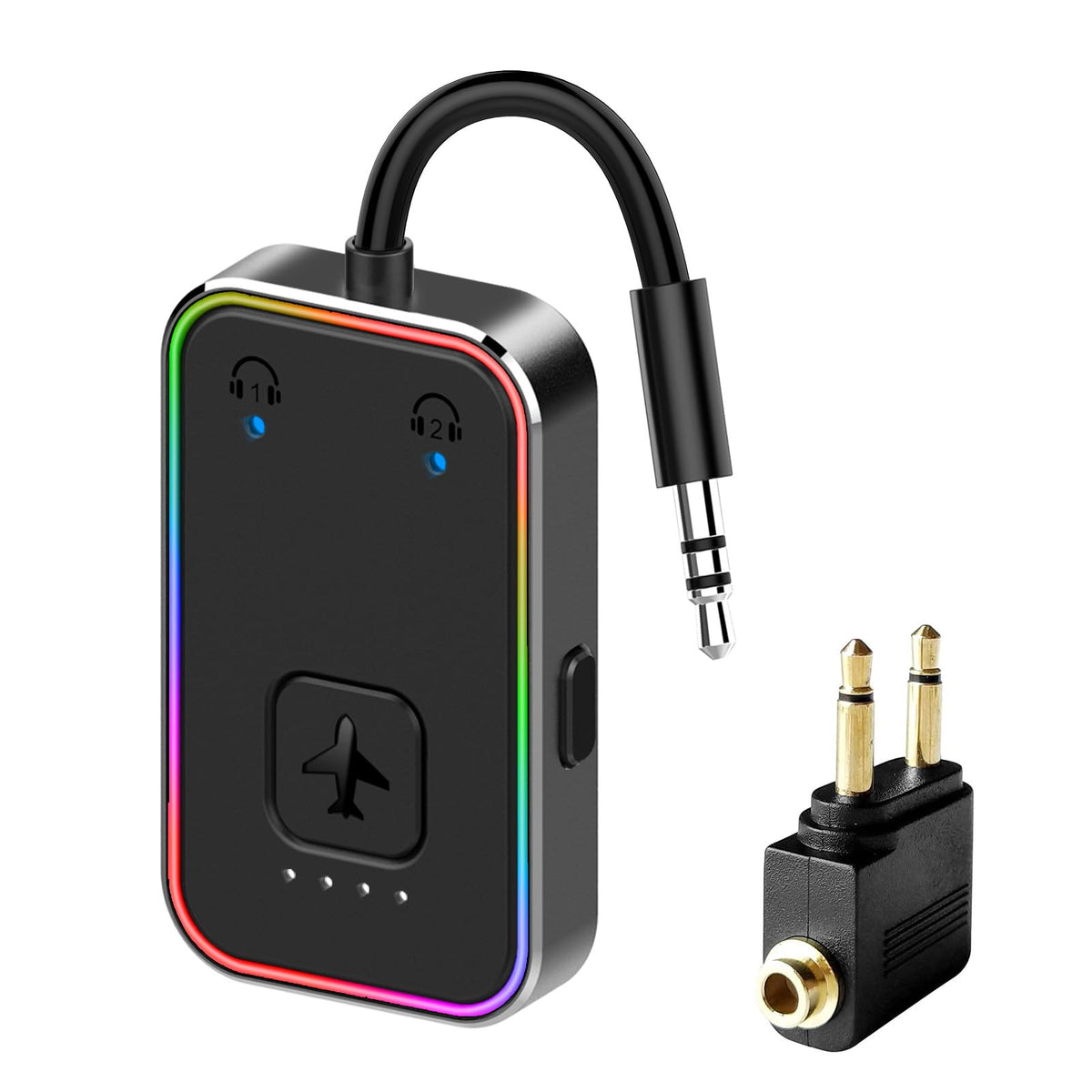 Beeitzie Ultra Airplane Transmitter with metal frame for durable travel audio.