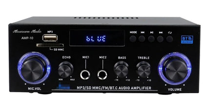 Beffkkip AMP10 front view showing controls and clean design for easy use