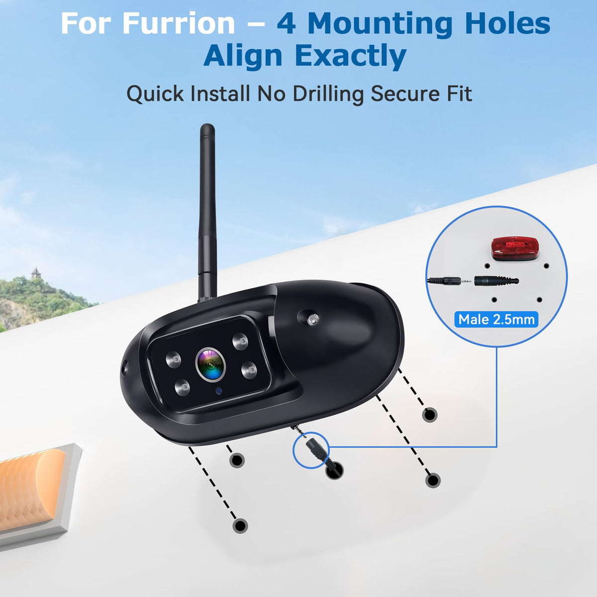 Befumly 170-degree lens captures wide-area visibility.