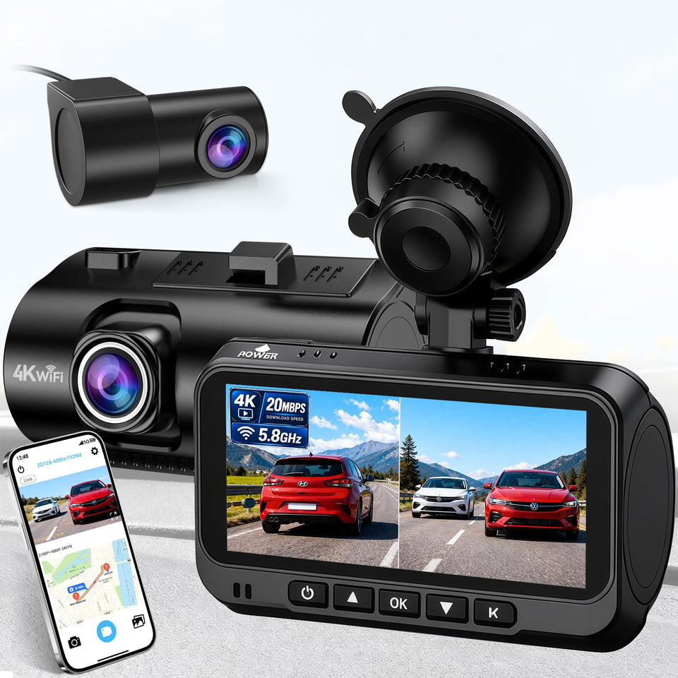 Befumly 4K front camera view for sharp road details.
