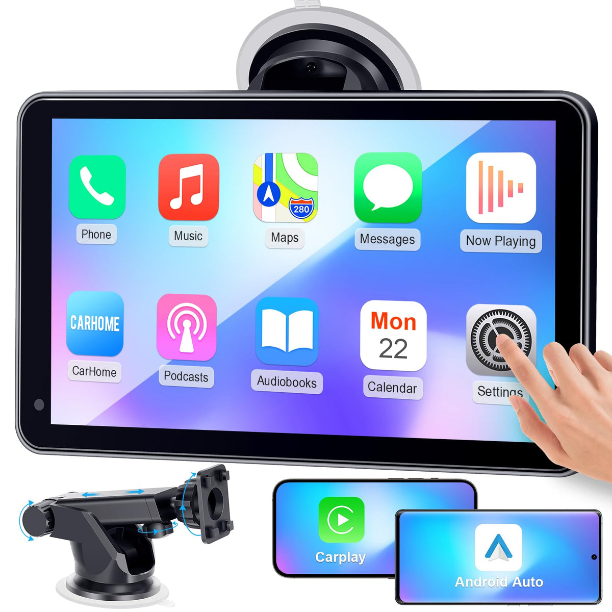 Befumly portable screen packed small to illustrate easy transfer between vehicles benefit