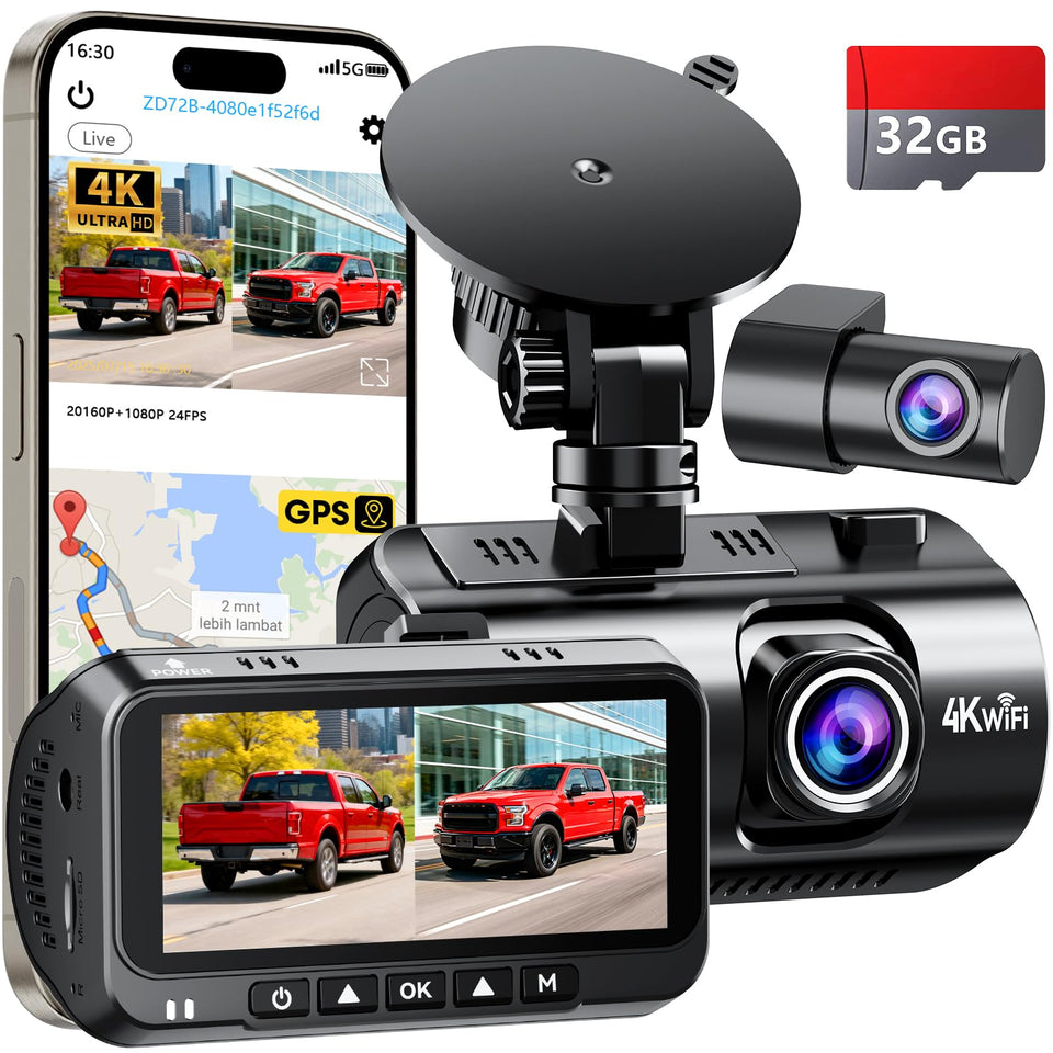 Befumly front dash cam in 4K for trucks capturing clear road details