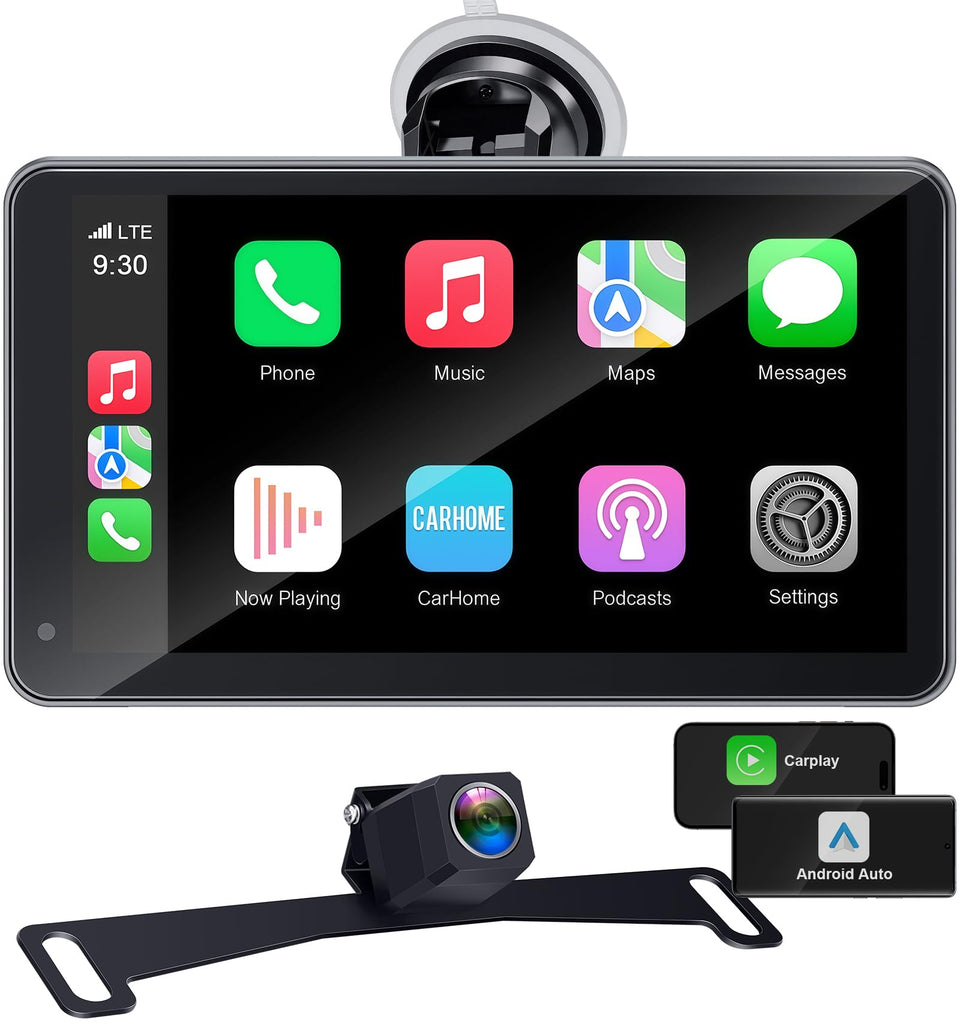 Befumly front panel 7-inch touchscreen showing CarPlay - clear interface benefit