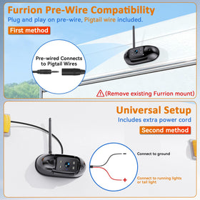 Befumly 1080p HD camera provides sharp rear-view images.