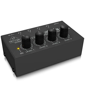 Behringer HA400 with individual volume dials enable personalized listening during recording.