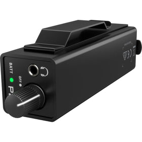Behringer P2 detented volume knob close-up for precise, repeatable level control