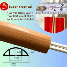 BEIEBIJOB self-adhesive cord hider on clean floor enables easy, tool-free installation.
