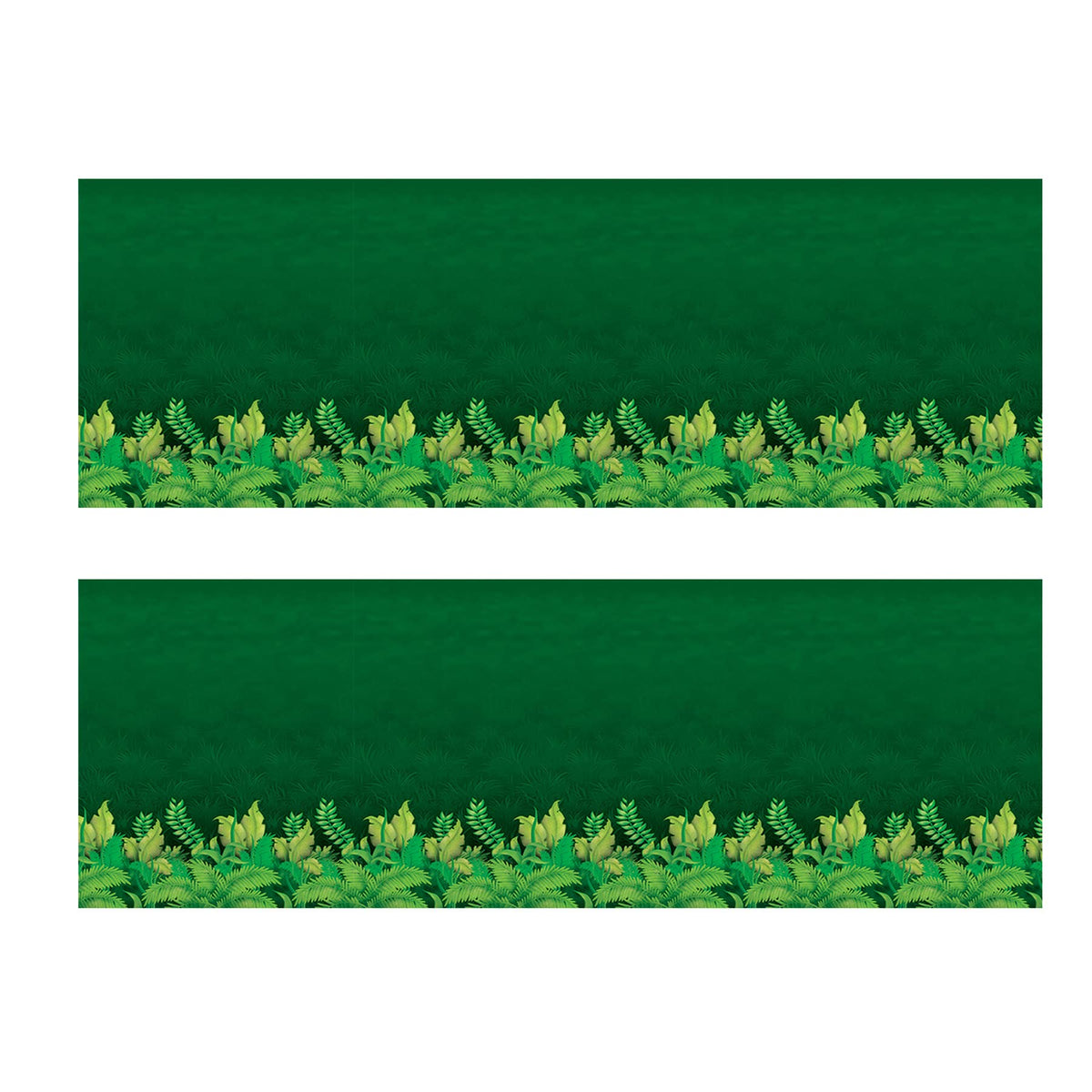 Beistle Jungle Foliage Backdrop adds lush jungle vibes for vibrant photos.