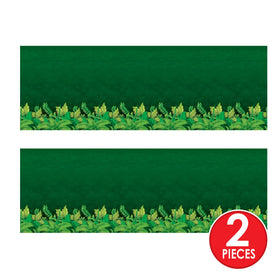 Beistle Lush leaf backdrop brings nature-inspired scenery to walls or stages.