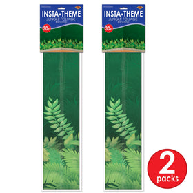 Beistle Lush tropical leaves backdrop ideal for luau and jungle parties.