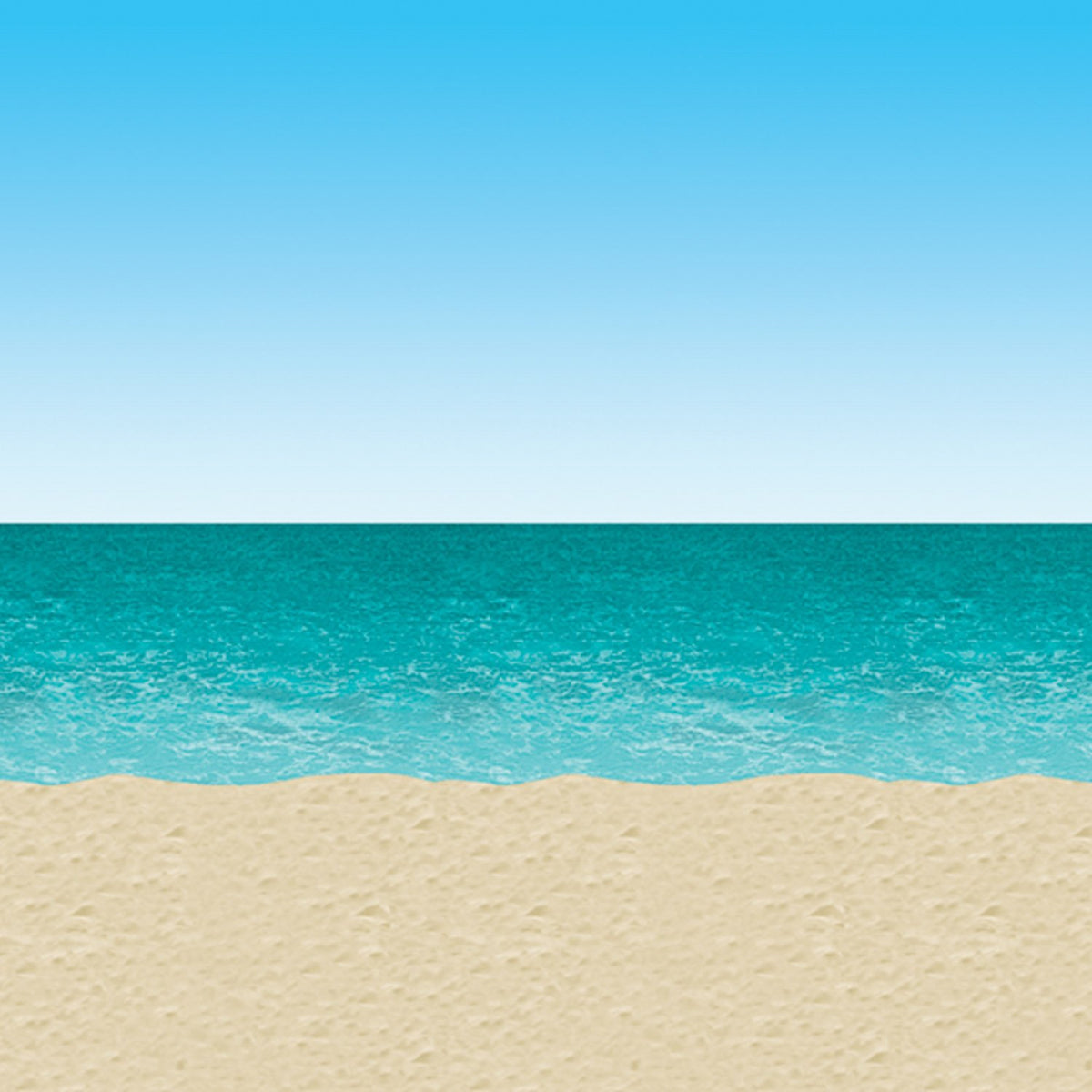Beistle ocean backdrop for beach party photos and tropical ambience.