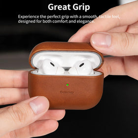 Belemay AirPods Pro 3 case side grip for comfortable handling.
