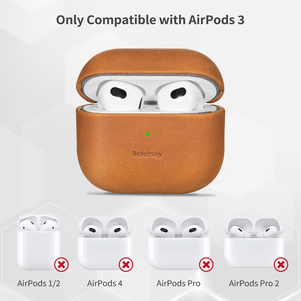 Belemay AirPods 3 case elevates daily carry with rugged elegance.