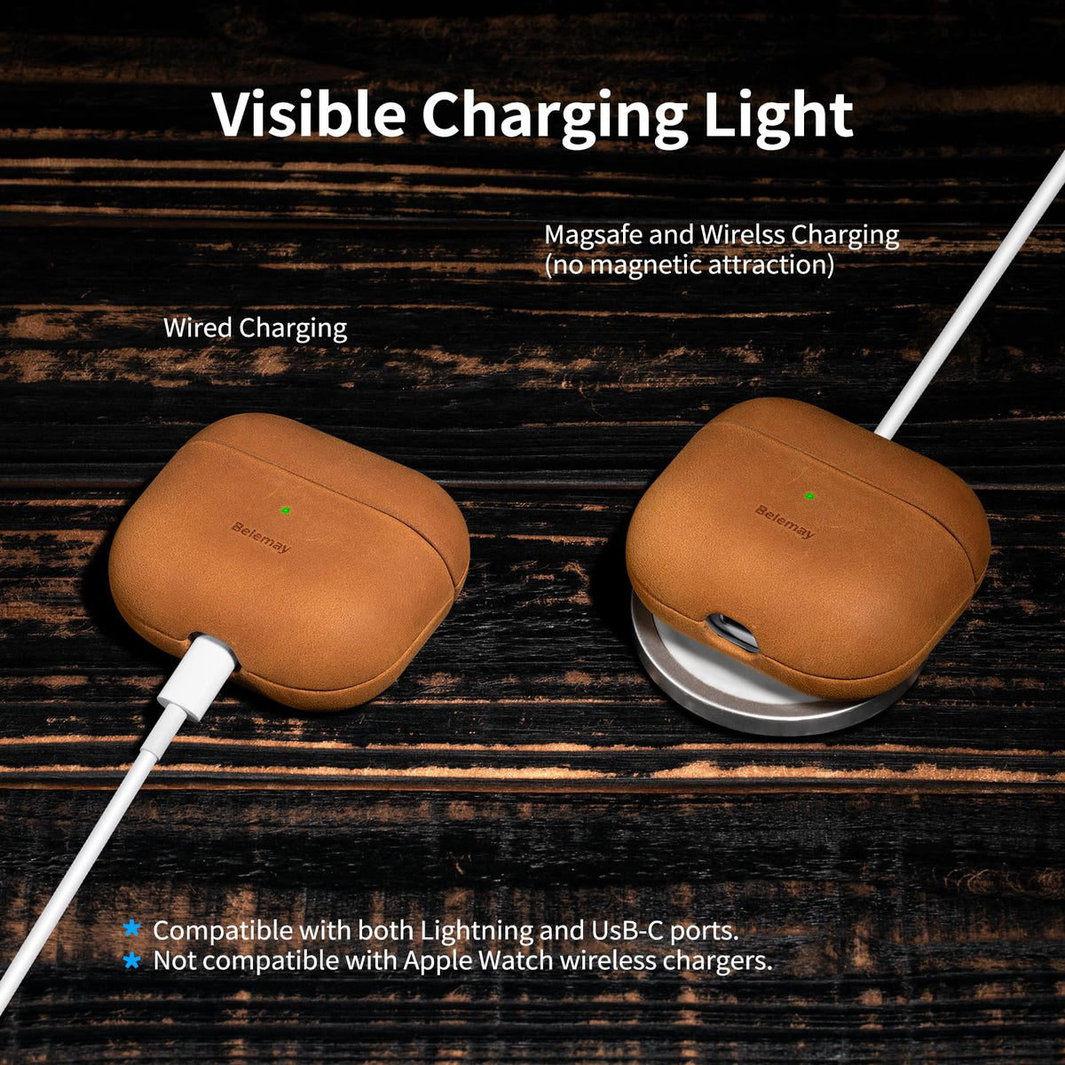 Belemay AirPods 3 case suede-grip texture enhances secure handling.