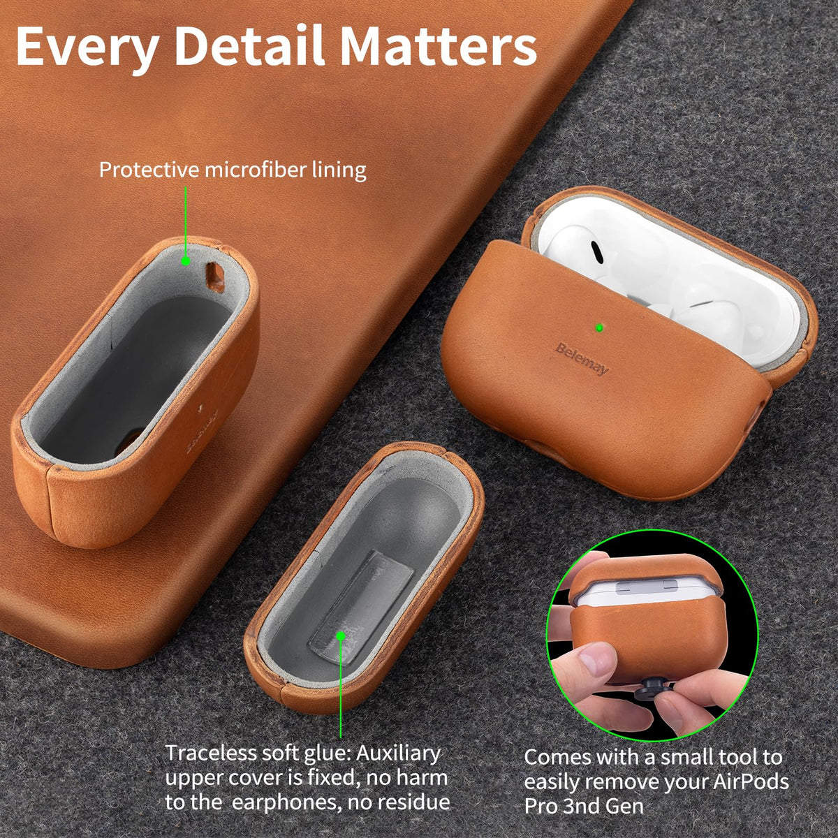 Belemay held in hand demonstrating suede-like grip and secure hold