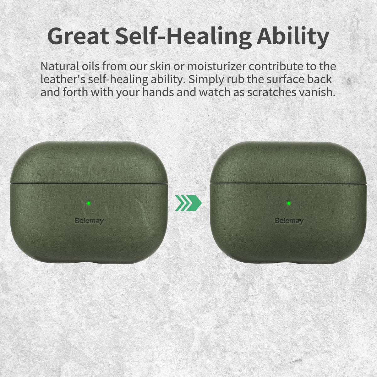 Belemay case on MagSafe charger showing wireless charging convenience