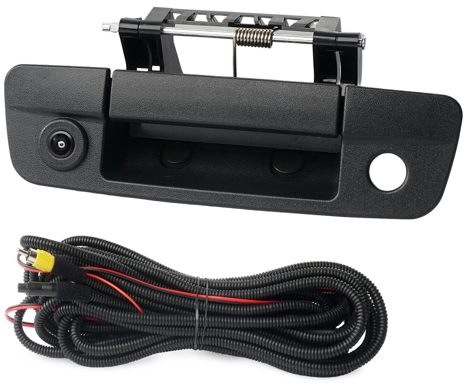 BELKEBIR front view of tailgate handle camera showing factory-fit benefit
