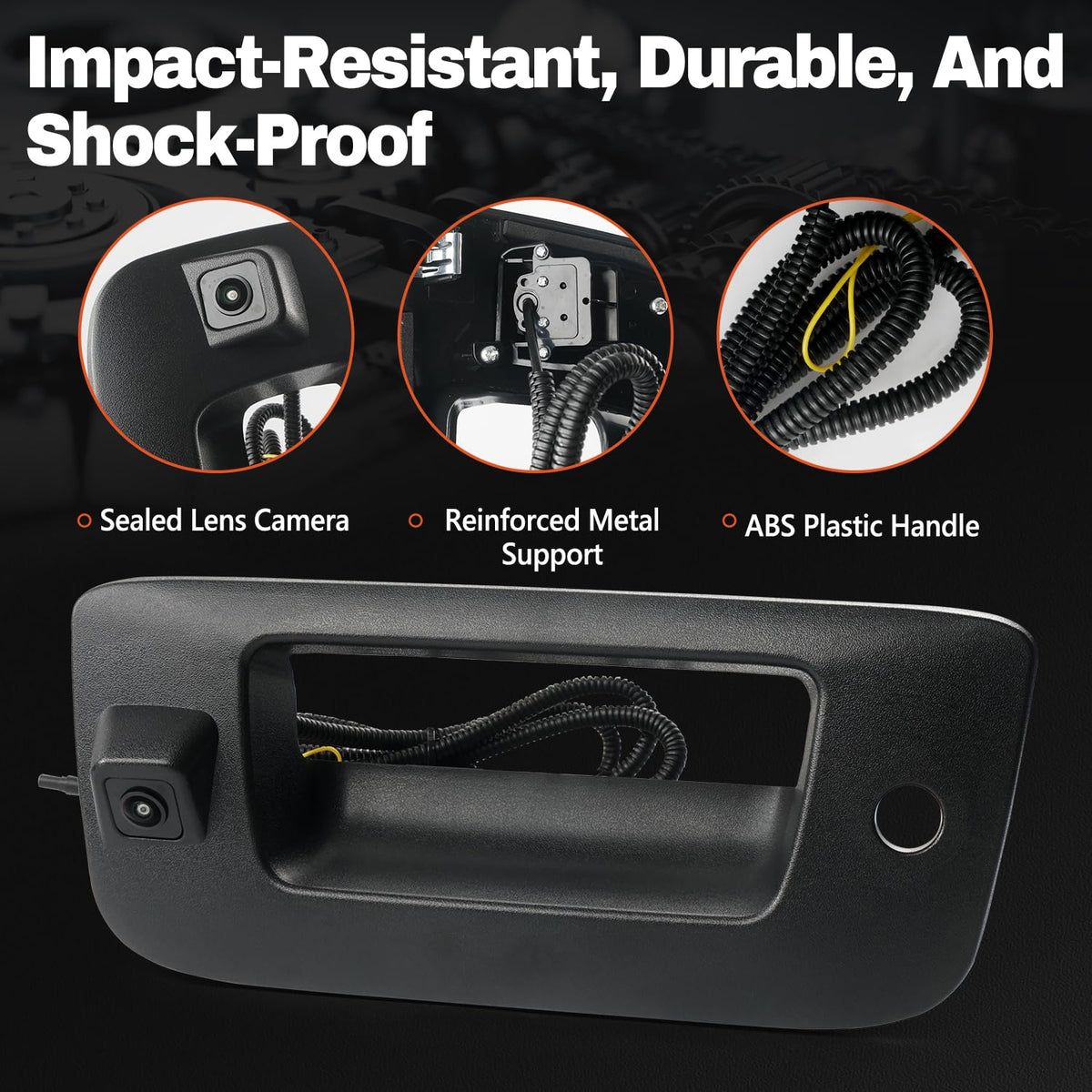 BELKEBIR side profile mounted on tailgate illustrating integrated camera placement and fit