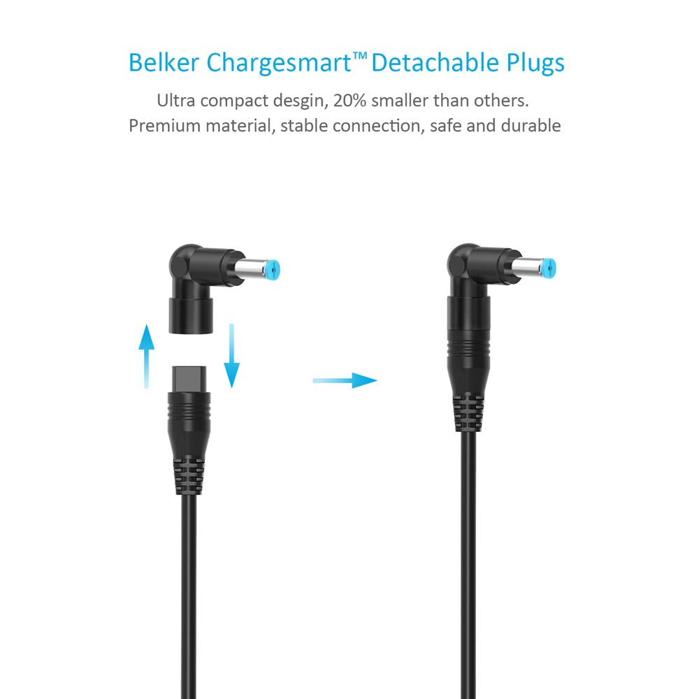 Belker compact charger design emphasizing portability for travel.