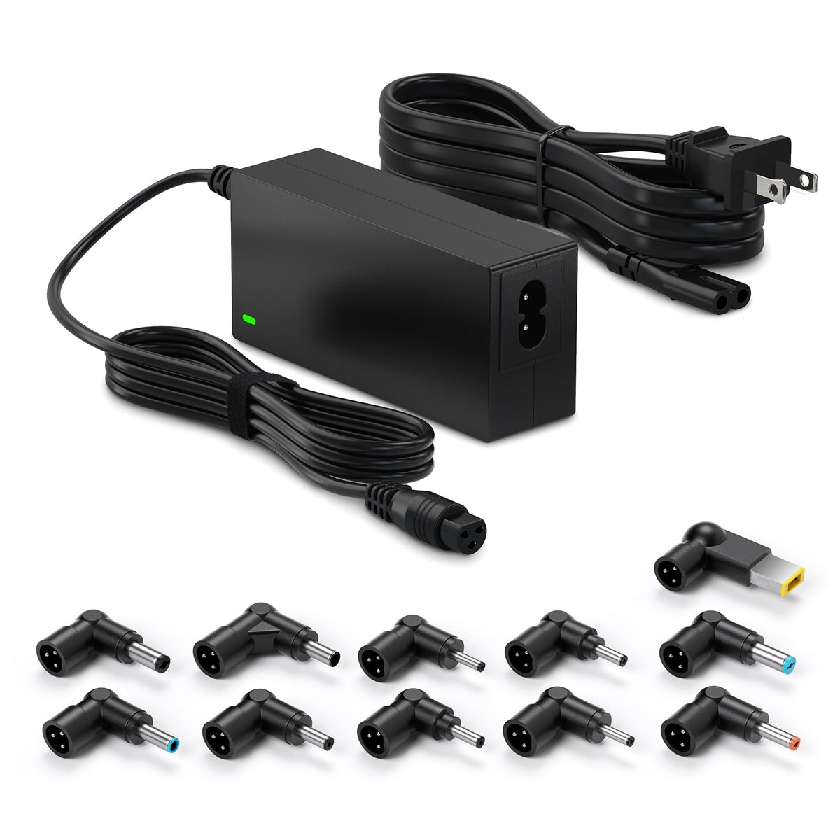 Belker 45W universal laptop charger with multiple ports for versatile compatibility.