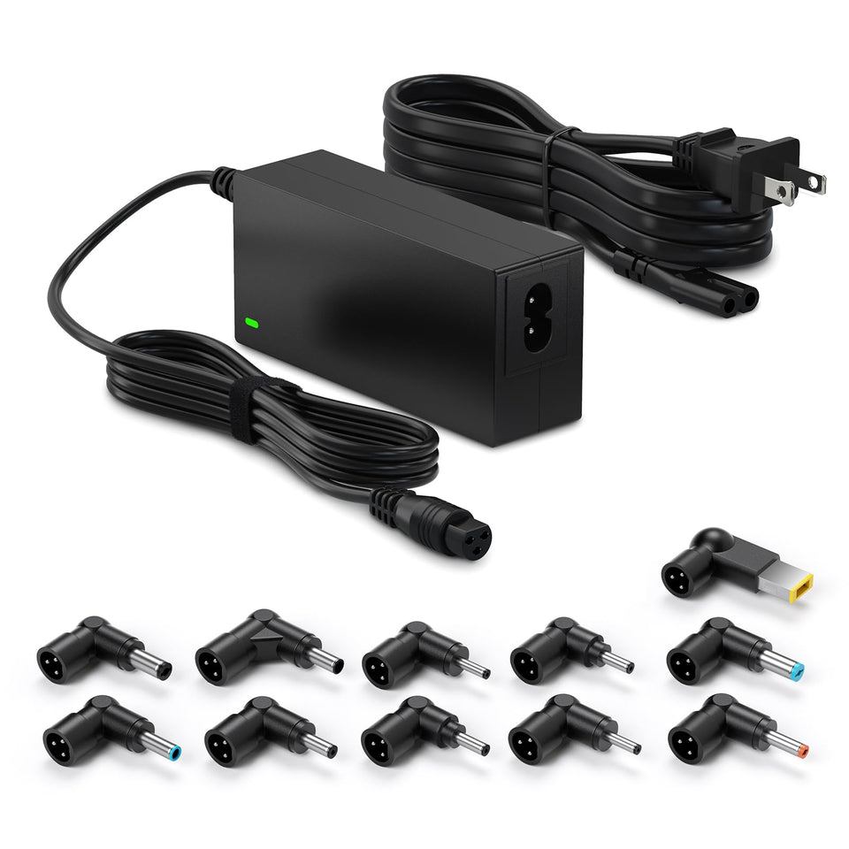 Belker 45W universal laptop charger with multiple ports for versatile compatibility.