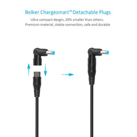 Belker 65W charger ports assortment with multiple tips.