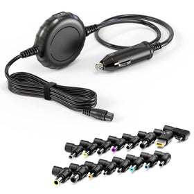Belker front view of car charger showing compact design and benefit of space saving
