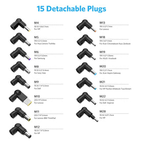 Belker universal charger 65W/45W compatibility for common models and ultrabooks