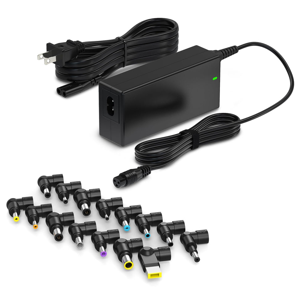 Belker universal laptop charger front view, versatile power for many brands