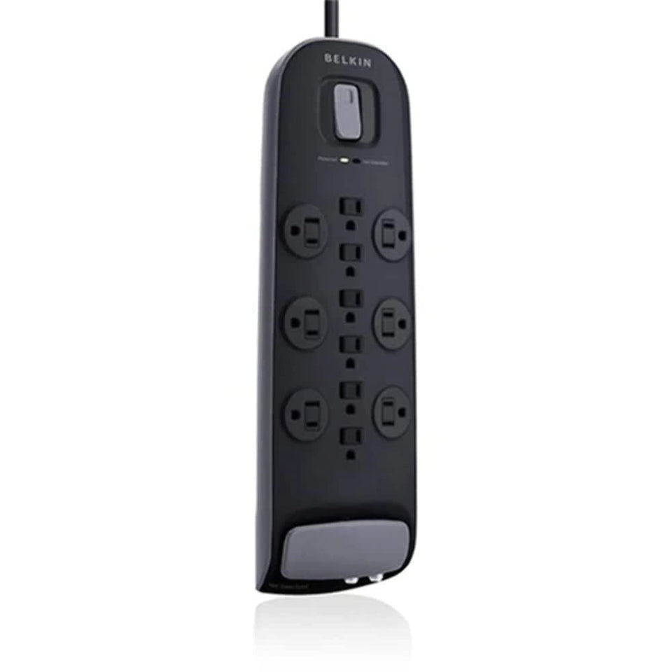 Belkin front view showing 12 outlets and block-space design for clutter-free charging