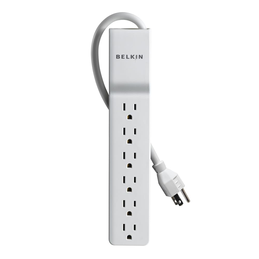 Belkin 6-outlet surge protector with 6ft cord for organized workstations