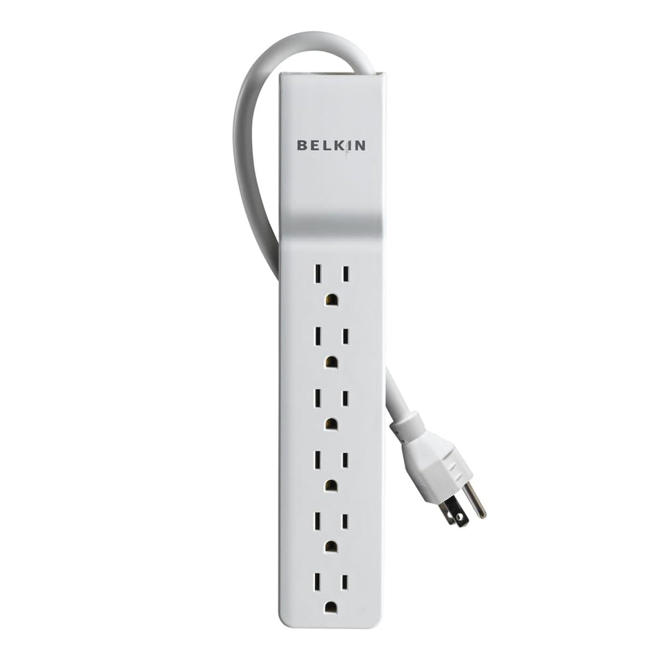Belkin 6-outlet surge protector with 6ft cord for organized workstations