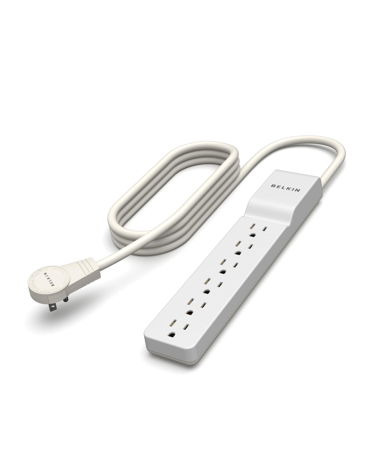 Belkin 6-outlet SlimLine power strip with six surge-protected outlets for home electronics