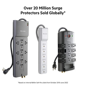 Belkin 6ft heavy-duty cord surge protector ideal for printers and modems