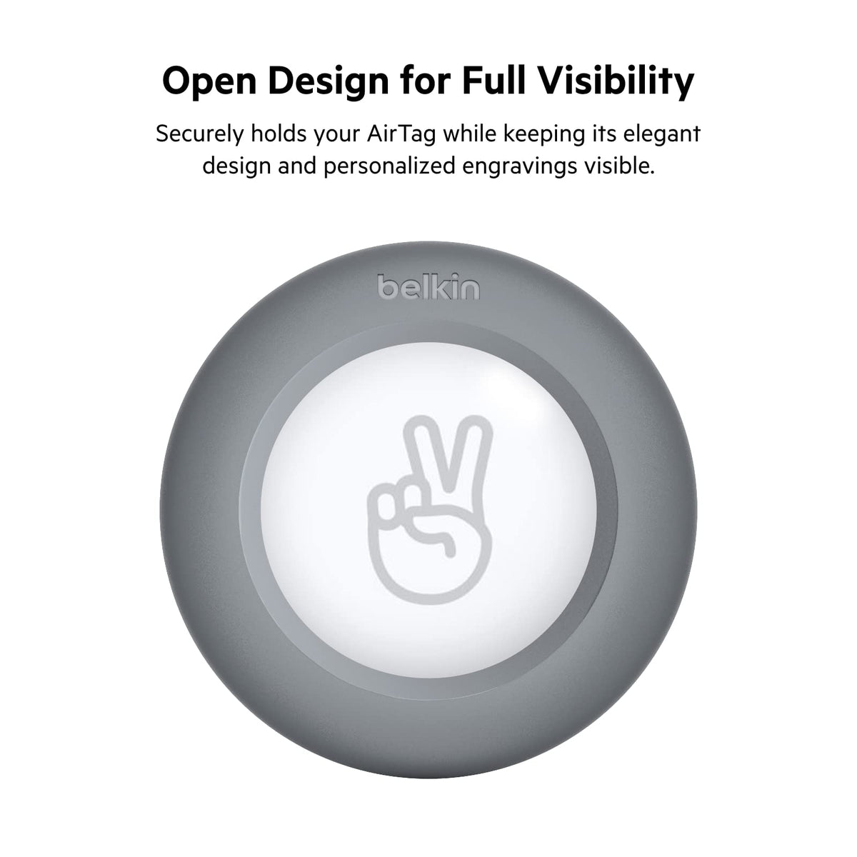 Belkin AirTag holder secured to luggage handle for reliable travel tracking benefit