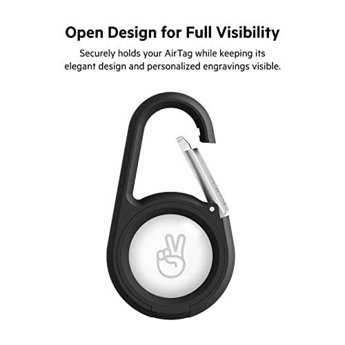 Belkin AirTag Secure Holder raised edges protect AirTag from scratches during travel.